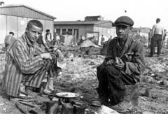 Johnny Voist (on the right) in Dachau, 1945