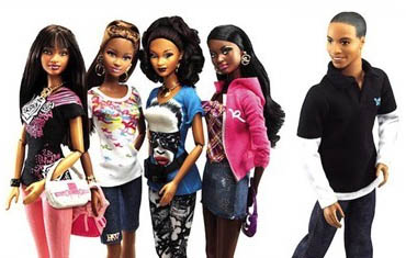 mixed-race Barbie dolls
