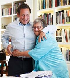 Lady Vaizey CBE with her son Ed Veizey 