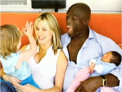 Seal and Heidi klum with daughter Leni and son Henri